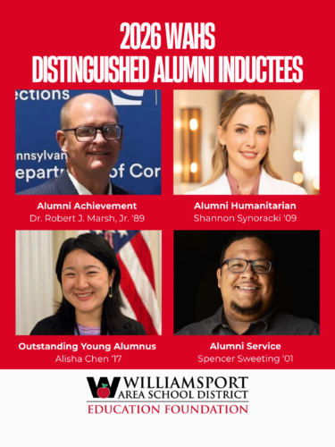Distinguished Alumni Awards given to four Williamsport Area High School graduates